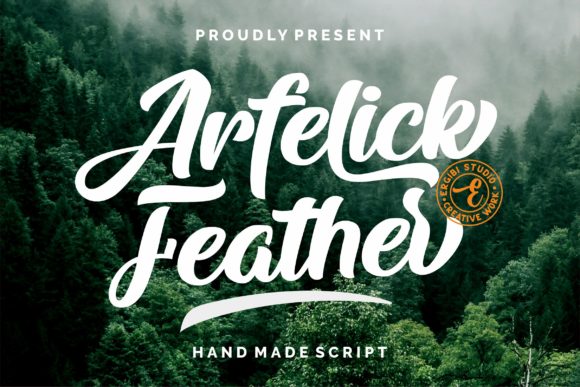 Arfelick Feather: A Handwritten Font for Crafters and Creators