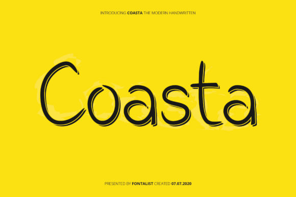 Coasta: A Versatile Handwritten Font for Creative Branding