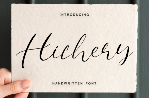 Discover Hichery: A Handwritten Font for Elegant Publishing