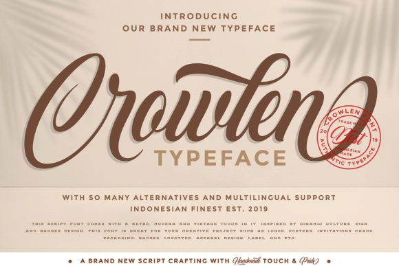 Discover the Elegance of Crowlen: A Font for Makers
