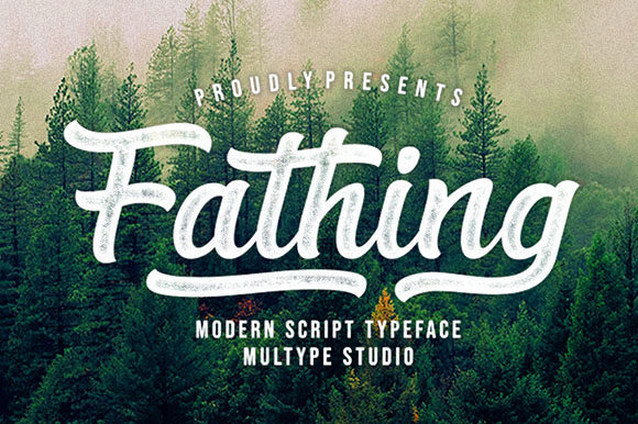 Fathing: A Modern Script Font for Elegant Web Design