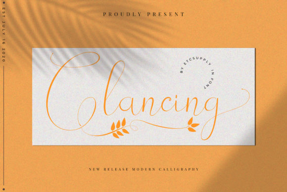 Glancing: A Modern Calligraphy Font for Web Design