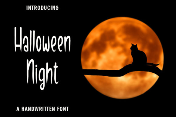 Halloween Night: A Charming Handwritten Font for Crafters