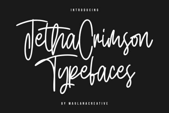 Jetha Crimson: A Handwritten Font for Crafters and Makers