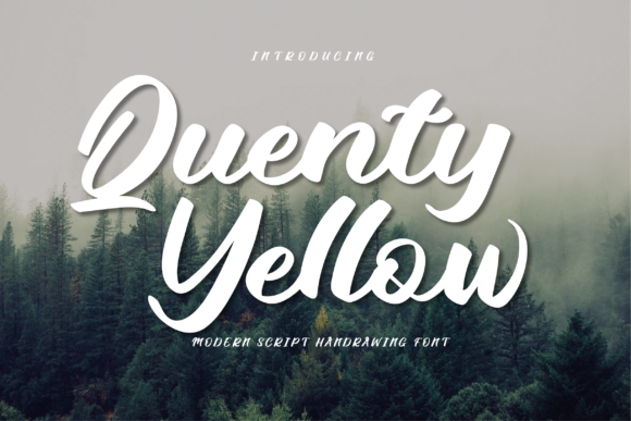 Quenty Yellow: A Script Font for Elegant Editorial Design