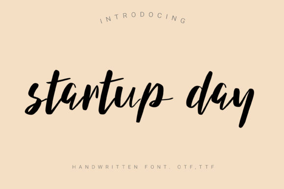 Startup Day: A Handwritten Font for Polished Branding